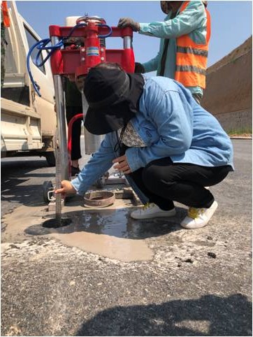 检测公司对S312温邵线温县至沁阳段改建工程开展交工验收检测